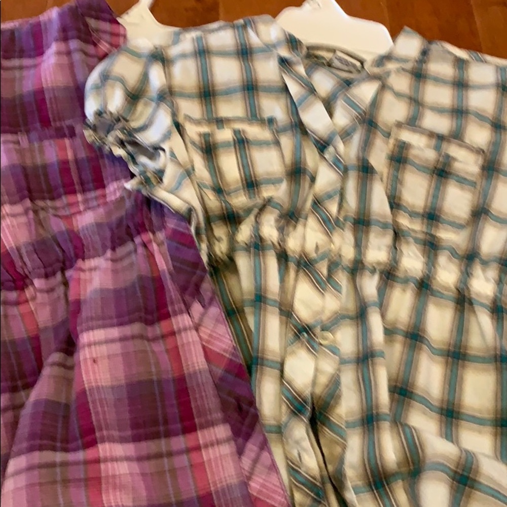 Mudd Tops 2 for 1 Girl's Large Plaid Blouses